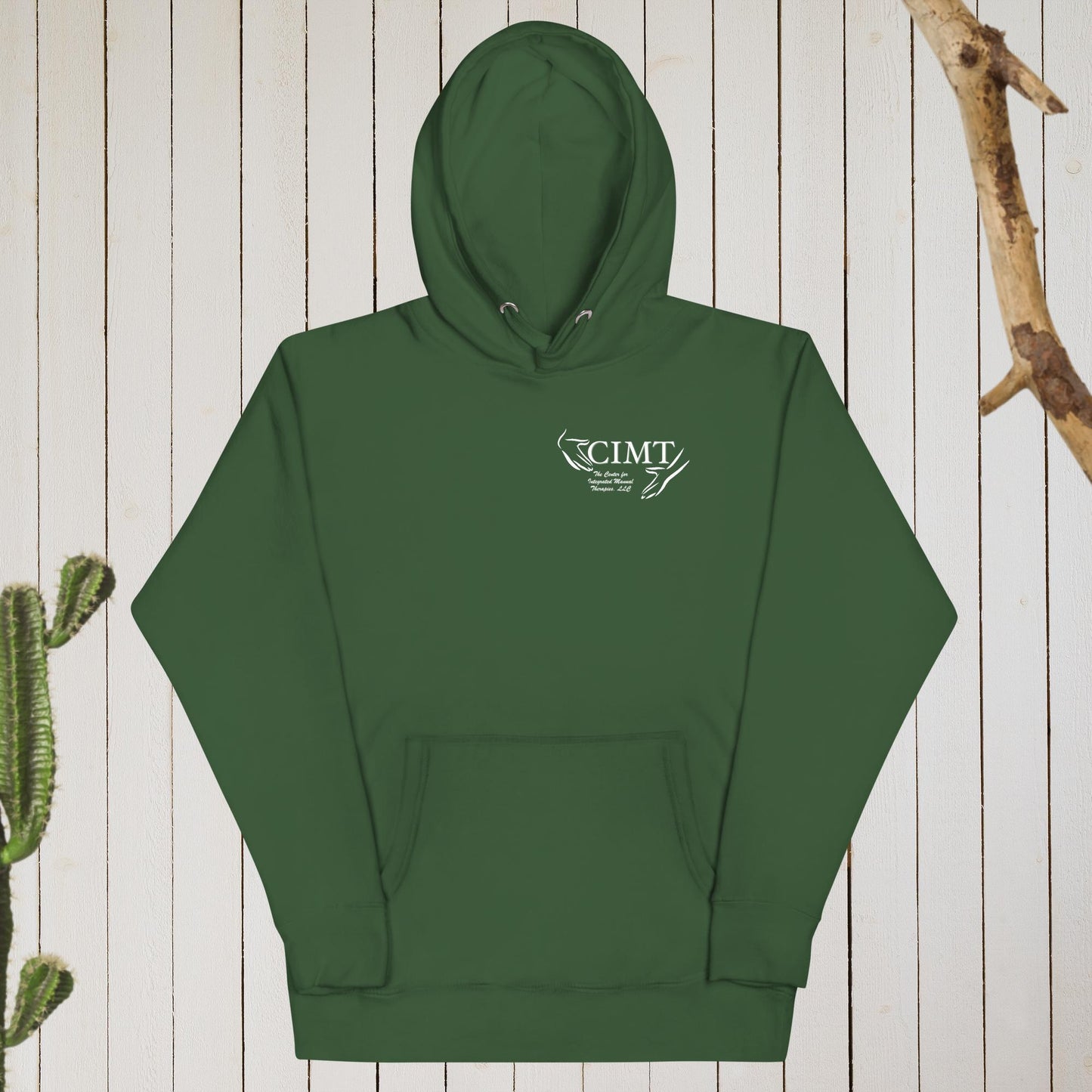 Comfort Hoodie, White Logo Front Only